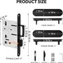 HBL' Pocket Door Lock with Handles - Keyless Privacy, 2-in-1 Pocket Door Handles, Fits Solid Wood Doors 1-1/2" to 2" Thick, Black