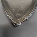 India Handicrafts Nautical Design 4 x 11 Inch Polished Aluminum Textured Fish Shaped Sectioned Serving Dish Platter Plate, Silver Tone, Small