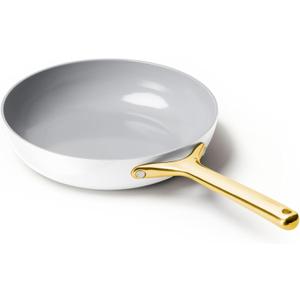 Caraway Nonstick Ceramic Frying Pan (2.7 qt, 10.5") - Non Toxic, PTFE & PFOA Free - Oven Safe & Compatible with All Stovetops (Gas, Electric & Induction) - White