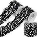 Pack Of 2 PerKoop 2 Roll 131 Feet Bulletin Board Borders Classroom Decorative Bulletin Border Whiteborad Trim Classroom Back to School Decoration(Dots Style,Black Background)