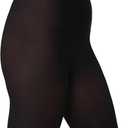 HUE Womens Opaque Sheer to Waist Tights 40 Denier Soft High Waist Pantyhose (Black)