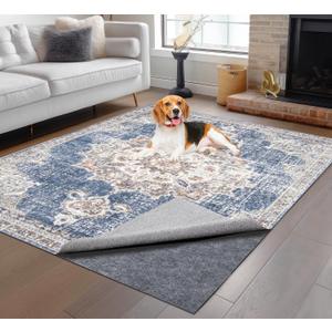 Non-Slip Rug Pads 9 x 12 ft, 100% Waterproof Extra Large Area Rugs Non Skid Rug Pad for All Floors and Finishes Durable Hardwood Floor Protective Felt Keeps Rugs in Place, Safe and Secure