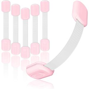 Cabinet Locks Provide Effective Baby Proofing - No Screws and Magnets Required Multi-purpose Suitable for Furniture Ovens Drawers Kitchens Toilet Seats (D - Pink, Pack of 6)