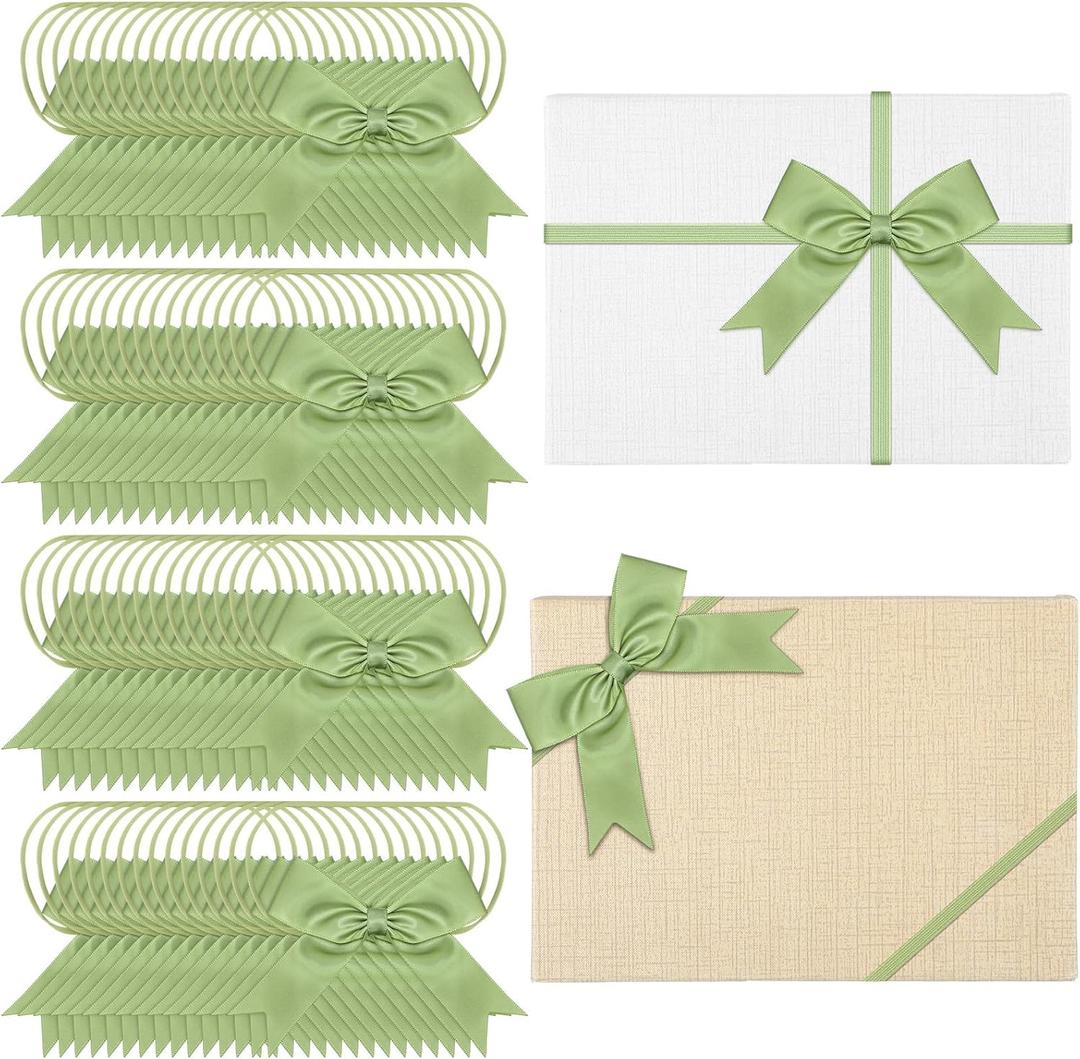 Zeyune 60 Pcs Mother's Day Elastic Bows 4 Inch Assorted Premade Craft Bows Soft Stretch Loops with Ribbon Knots for Mother's Day Wrapping Party Boxes Decoration Supplies Crafts Gifts(Fresh Style)