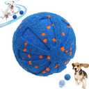 Interactive Dog Toys, Automatic Moving Dog Balls Self Rolling Vibrating Bouncing Ball for Dogs Medium & Large E-TPU Smart Dog Toys Stimulating for Boredom-Blue