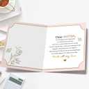 4 x Elegant Sister Birthday Card, Happy Birthday Gifts for Special Sister, Unique Bday Decorations for Women