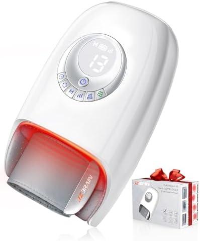 JZBRAIN Hand Massager with Heat and Compression : Hand and Wrist Massage with Targeted Palm Roller – Soothing Relief for Stiffness & Fatigue – Ideal for Daily Relaxation