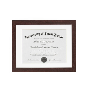 Celebration Frames Manhattan Espresso 7x9 Elegant Document Display Frame
