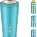 4 in 1 Insulated Slim Can Cooler for 12 OZ Cans and Beer Bottle - Keep 8 Hours Cold, Easy to Hold - Stainless Steel Can Holder, Double Walled Can Insulator for Hard Seltzer and More (Aqua)