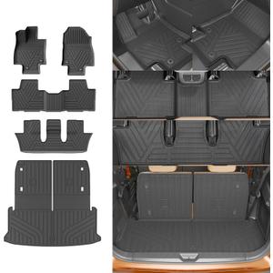 Floor Mats Compatible with 2024 2025 2026 Lexus TX350 TX500h TX550h+ 6&7 Seats Cargo Mat Trunk Liner Back Seat Cover All Weather TX Accessories (Floor Mats+Trunk Mat with Backrest Mat)