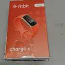 Fitbit Charge 6 Fitness Tracker with Google apps, Heart Rate on Exercise Equipment, 6-Months Premium Membership Included, GPS, Health Tools and More, Gold/Coral, One Size (S & L Bands Included)