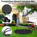 Tree Swing with PP Mat - Durable, Safe, and Easy to Install,Black Outdoor Saucer Swing,Flying Saucer Web Circle Swing for Yard Garden Playground Park (40 inches Diameter)