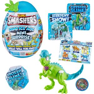 Smashers Dino Ice Age Pachyephalosaurus by ZURU Mini Surprise with Many Surprises! - Slime, Dinosaur Toy, Collectibles, Exclusive Dino, Smashable Egg, for Boys and Kids (Pachyephalosaurus)