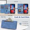 Wallet Case for iPhone 17 Pro Max with Card Holder/Crossbody Wallet/Strap,[RFID Blocking][Magnetic] PU Leather Phone Case for iPhone 17 Pro Max,6.9 in,Dream Sky Blue
