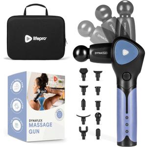 LifePro Percussion Massage Gun FSA HSA Eligible Deep Tissue Handheld Massager for Athletes  Muscle Recovery Tool for Men & Women  Quiet, Portable with Attachment Heads & Travel Case