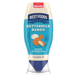 Best Foods Buttermilk Ranch Chicken Tender Mayonnaise Style Dip Buttermilk Ranch Delicious Flavor No Artificial Flavors 11.5 Fl Oz (EXP 09/13/26)