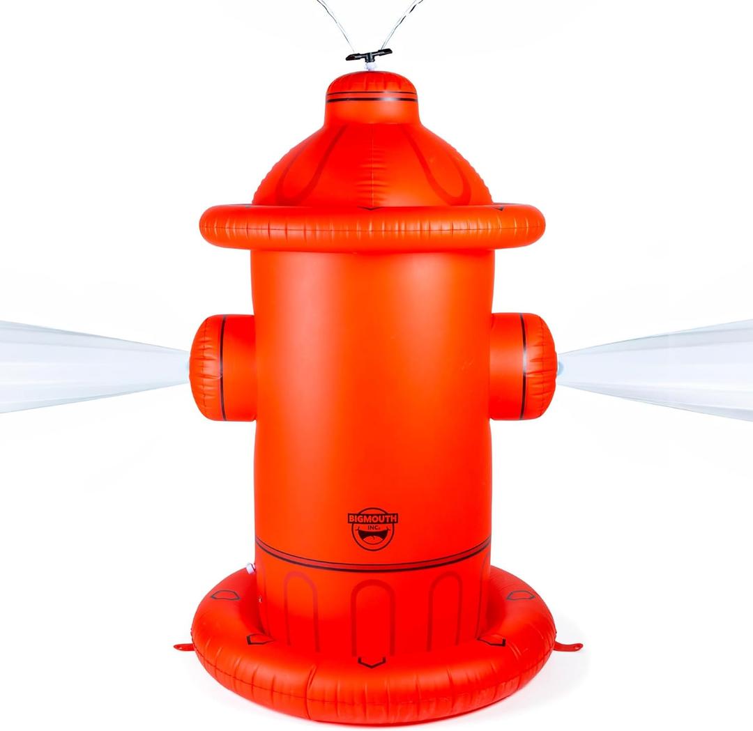 BigMouth Inc. Giant Fire Hydrant Inflatable Sprinkler, Fun Summer Backyard Water Game & Splash Toy for Kids, 6 Feet Tall