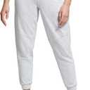 BASS OUTDOOR Womens Joggers  Lightweight Two-Pocket Sweatpants (Medium, Gry Heather)