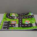 Analog ABC Kids Rug Playroom Car Play Mat City Life Road Rug for Cars Fun City Map for Carpet for Bedroom Boys (31 * 47 inches, Gorgeous City) (2'7" x 3'11" (Star))