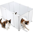 FHTONGE Extra Large Cat Litter Box Enclosure Splash Guard for Any Type, Universal Kitten Litter Pan Pee Shields Wall Protector, Spill Proof Cat Litters Box Privacy Screen for Open Top