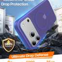 Magnetic for iPhone 17 Pro Case,[Anti-Slip][Compatible with MagSafe][Military Grade Drop Protection] Shockproof Protective Translucent Matte Phone Case for iPhone 17 Pro Case,Cobalt Blue