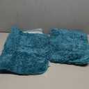 MIULEE Bathroom Rugs Sets 3 Piece Including U Shaped Toilet Rug - Soft Absorbent Bath Mats Set with Non Slip Rubber Backside, Machine Washable - Teal, 20"x30"+16"x24"+U 20"x24"