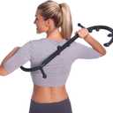 Body Back Buddy Classic USA Made Handheld Massage Cane - Full Body Trigger Point Tool for Deep Tissue Pain Relief - Dual Hooks for Back, Shoulder, Neck - (2.0 Black)