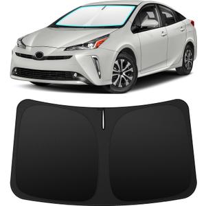 INSAUTO Foldable Windshield Sun Shade for Toyota Prius Hatchback 2010-2015 (Prius C/V Not Fit), Heat & UV Protection Car Sunshade with Storage Bag, Keep Interior Cool & Easy Installation