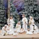 Zayton Nativity Set Christmas Indoor 11 Pcs 12.5 Inch Scene Statue Figurines Jesus Manger Crib Ornament Church Xmas Home Catholic Religious Decoration