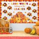 Containlol Fall Thanksgiving Bulletin Board Set Autumn Harvest Classroom Decorations Cutout for Door Wall School Supplies(Colorful,Small Turkey)