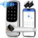 Smart Door Handle Lock, Upgraded Keypad Door-Locks with Handle, Keyless Entry Door-Lock with APP Control, Smart Locks for Front Door, Electronic Door Locks, Easy Setup and Installation