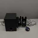 Cyber Acoustics CA-3090 2.1 Speaker System with Subwoofer with 18W of Power Easy Setup and Convenient Controls, Great for Music, Movies, and Gaming, Bl