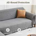 HOMERILLA Sectional Couch Covers for Sectional Sofa L Shaped Sofa Cover Blanket 2 Pieces L Shape Furniture Protector for Pets Dogs (Light Grey, XXX-Large)