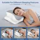 Cervical Neck Pillow for Pain Relief - Ergonomic Side Sleeper Pillow for Neck Support, Cooling Memory Foam Pillows for Sleeping, Contour Pillow Orthopedic Bed Pillow for Back Stomach Sleepers
