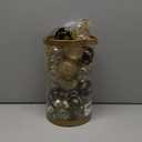 25PCS Christmas Ornaments Set, 2.36"/6CM Clear Plastic Shatterproof Christmas Ball Hanging Ornaments for Xmas Tree Decorations, for Indoor Home Party Holiday Decor - Black/Gold.