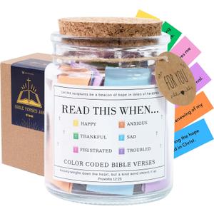 Read This When Bible Verses Jar Mothers Day Gifts For Mom, Birthday, Christian Gifts for Women, Graduations Gift, Teacher Appreciation Gift
