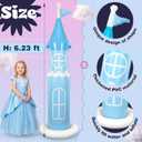 2 Pack 6.2 FT Birthday Party Decorations, Castle Inflatable Stand Castle Blow Up Yard Decorations for Indoor Outdoor Party Garden Supplies (Blue,Princess)