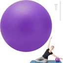 Small Pilates Ball 9 Inch Small Exercise Ball Mini Workout Yoga Balls for Gym Yoga, Core Training, Fitness, Workout, Stability, Improves Balance (Purple)
