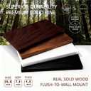 Solid Wood Floating Shelves,31.5in Finished Real Wood Wall Shelves with Heavy-Duty Hidden Bracket, Easy Installation, Set of 2, 31.5in x 7.1in x 1.5in, for Living Room Bedroom Kitchen,Bronze