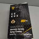 TitanFlex Heavy Duty Black Industrial Nitrile Gloves with Raised Diamond Texture, Latex Free (6mil/8mil) (Black, M)