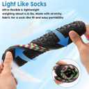 Metog Men Women Water Shoes Quick-Dry Aqua Socks Barefoot Slip-on for Beach Swim Sport Surf Yoga Exercise (8-8.5 Women/7-7.5 Men, Spiral Green)