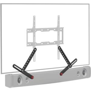 Barkan Universal Soundbar Mount, Adjustable Bracket for Mounting Above or Under The TV, Sizes 13-80 inch, Fits Most of Sound Bars Up to 14 lbs, Easy Assembly Black
