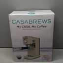 CASABREWS CM5418 Espresso Machine 20 Bar, Small Espresso Maker with Milk Frother Steam Wand, Stainless Steel Espresso Coffee Machine with 34oz Removable Water Tank, Cafetera Espresso, Creamy