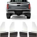 BALOCEO Universal 12" Wide Mud Flap 4Pcs Mud Splash Guard Mudguard for Car | Pickup Truck SUV Plastic(PP) + Steel Black Textured Front & Rear