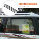 Car Door Window Weatherstrip Compatible with Toyota Land Cruiser Prado LC150 2010-2020,ABS Front and Rear Weatherstrip Outer Window Molding Trim Seal Replacement Kits Exterior Accessories