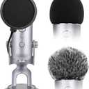 ChromLives Microphone Cover with Pop Filter, 3 in 1 Mic Furry Windscreen Microphone Foam Cover Pop Filter Compatible with Blue Yeti and Yeti Pro Condenser, Combo 3Pack