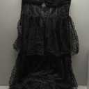 Lulus Billie Keyhole Cutout Swiss Dot Maxi Dress for Women, A-Line Black Formal Dress, Size: XL