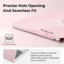 EooCoo Case Compatible with MacBook Air 13 inch M4 2025 2024 2023 2022 M3 M2 A3240 A3113 A2681, Crystal Hard Scratch Resistant Protective Cover Compatible for MacBook Air 13.6 inch Case, Crystal Pink