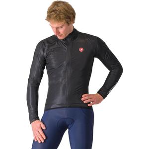CASTELLI Mens Squall Shell Jacket, Full Waterproof, Windproof Lightweight Reflective Jacket, Road Cycling & Gravel Biking (Large, Light Black/Silver Gray) CASTELLI Mens Squall Shell Jacket, Full Waterproof, Windproof Lightweight Reflective Jacket, Road Cycling & Gravel Biking (Large, Light Black/Silver Gray)
