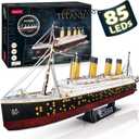 CubicFun Titanic 3D LED Puzzles for Adults 88 CM 266 Pieces,Titanic Toys for Teens, Home Decor Birthday Gifts Adults Teacher Gift Dad's Gift